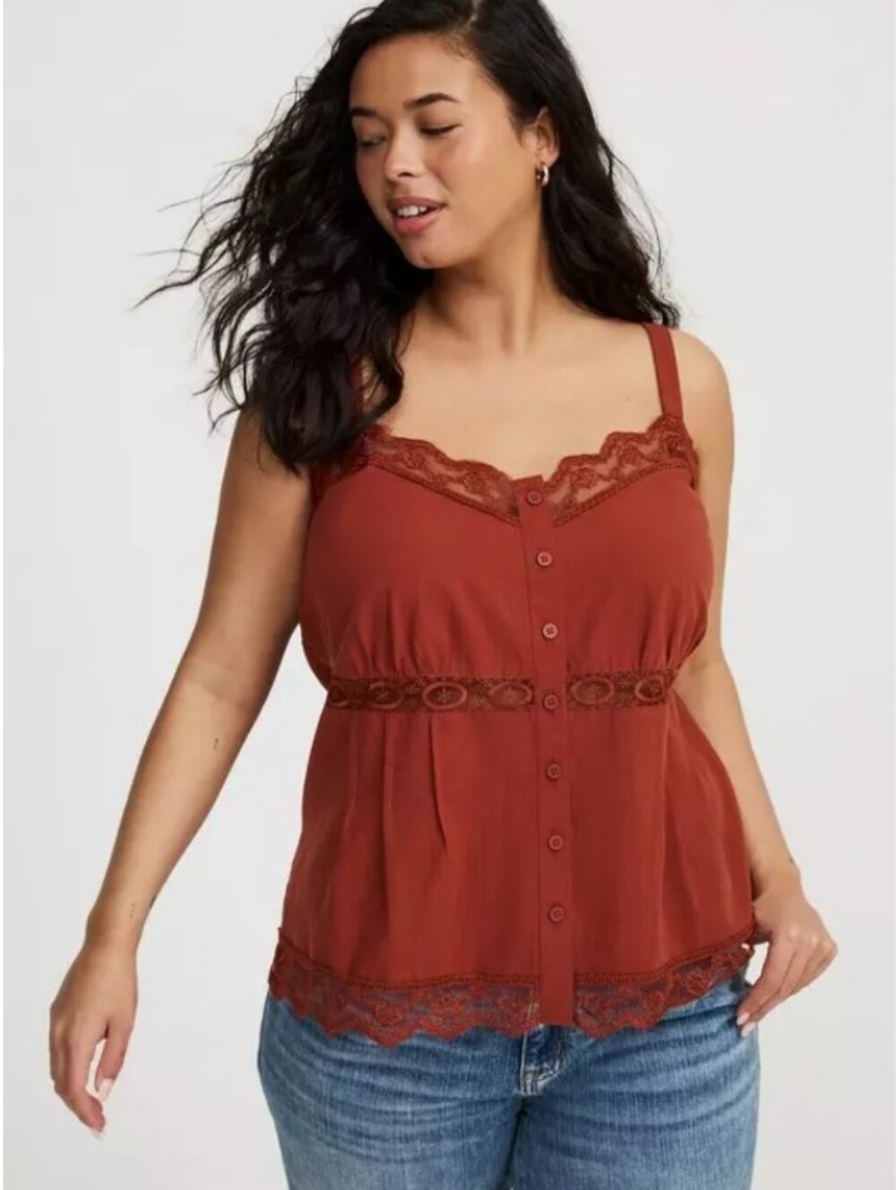 Torrid Lace Trim Top